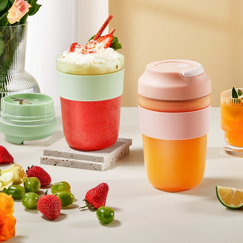 Portable Blender Juicer Cup Rechargeable With 4 Blades For Shakes And Smoothies Maker 400ml Fresh Fruit c