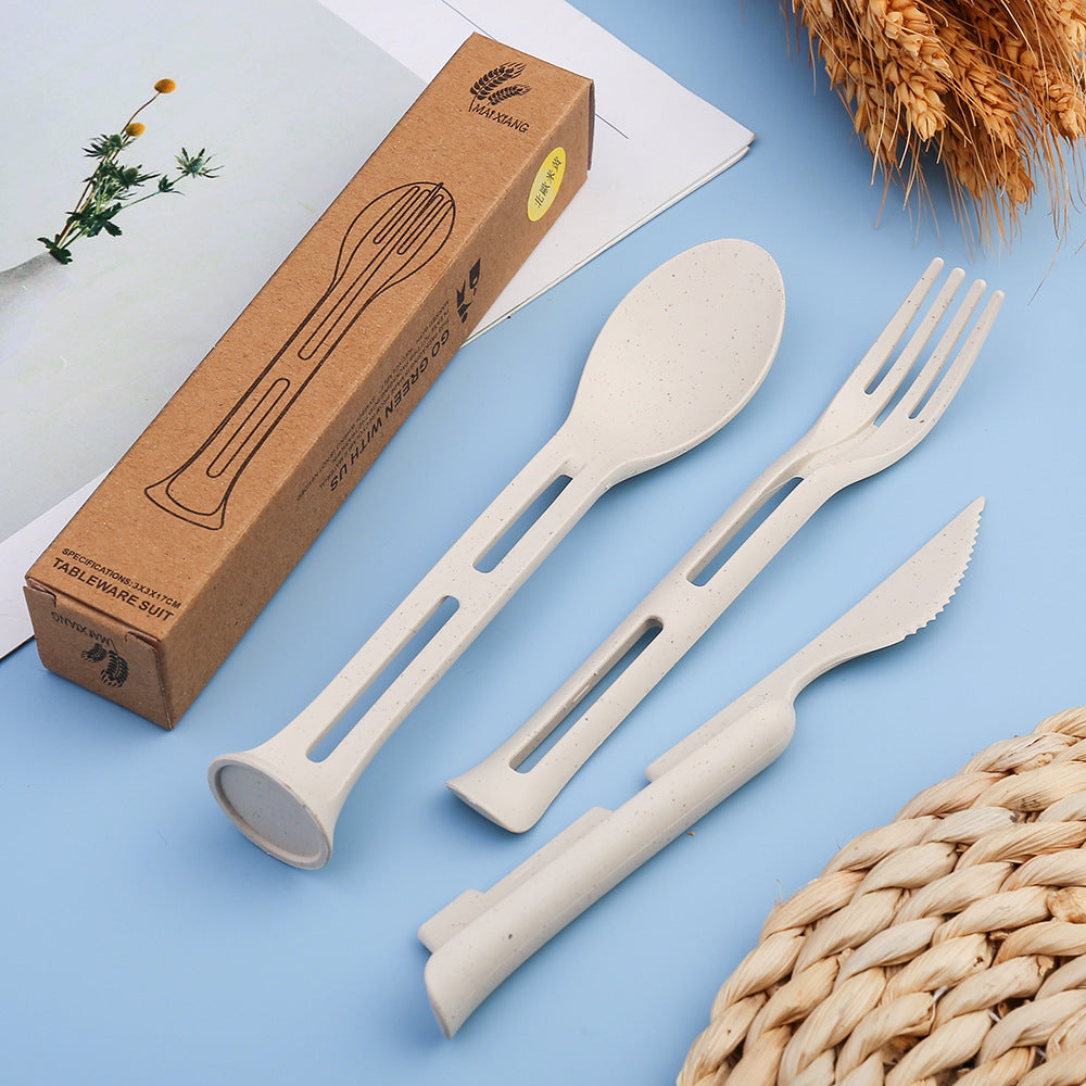 Nordic Wheat Straw Portable Cutlery Set