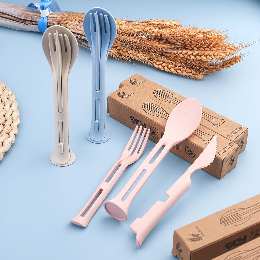 Nordic Wheat Straw Portable Cutlery Set